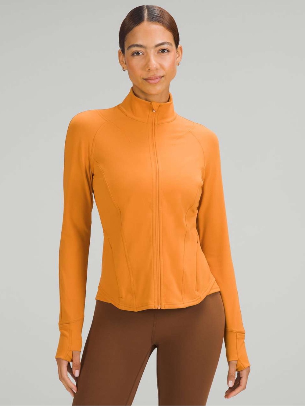 lululemon athletica Instill Luxtreme Nulu Zip-Up Jacket in Autumn Orange